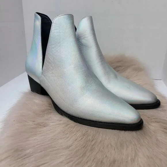 Free People Charm Iridescent Double V Bootie Size 8