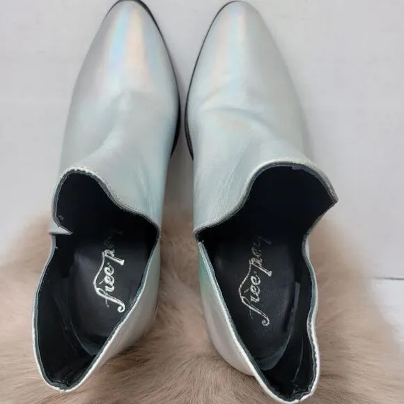 Free People Charm Iridescent Double V Bootie Size 8