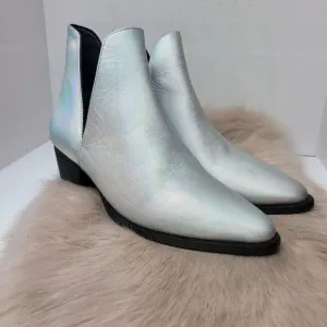 Free People Charm Iridescent Double V Bootie Size 8