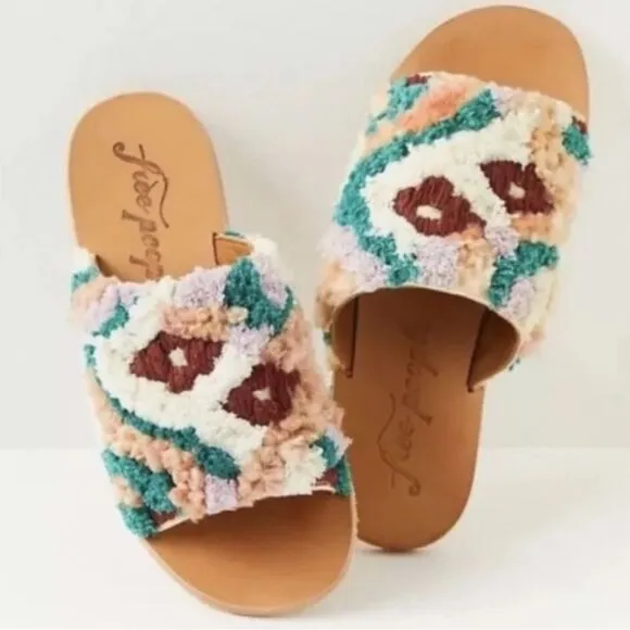 Free People Yuma Woven Mule Sandals Size 8