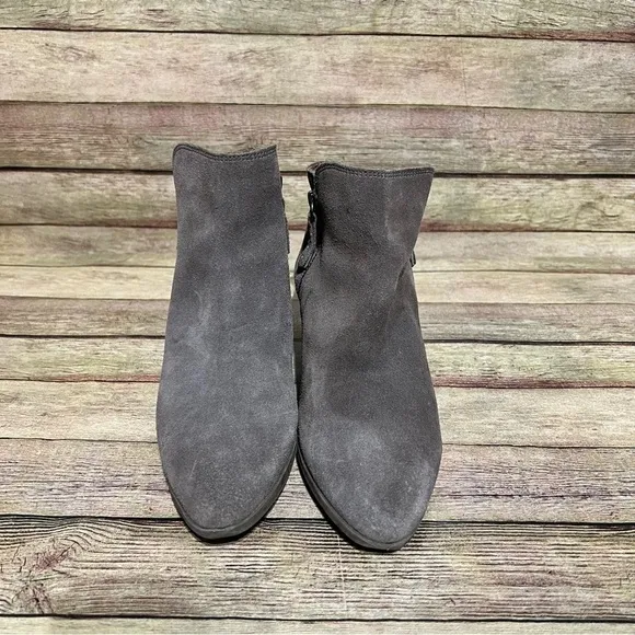 Frye Brown Suede Judith Zip Up Ankle Boots