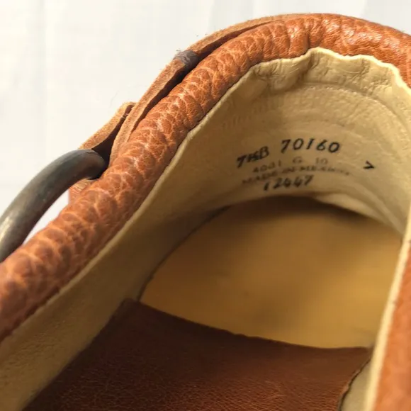 Frye Camel Brown leather western mules shoes 7 1/2