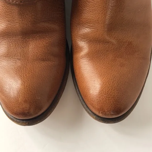 Frye Camel Brown leather western mules shoes 7 1/2