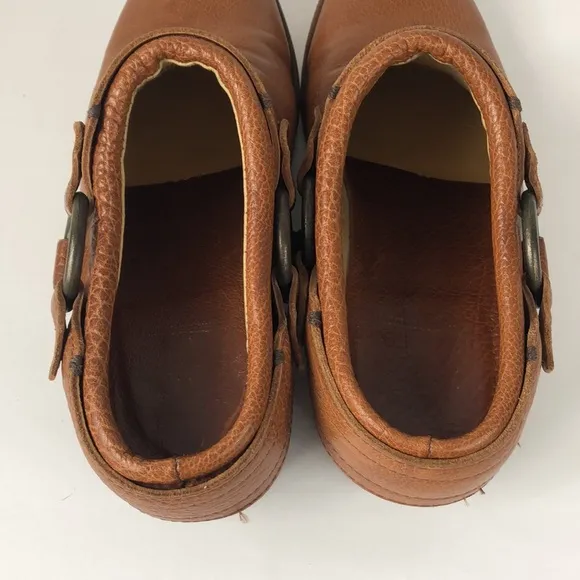 Frye Camel Brown leather western mules shoes 7 1/2