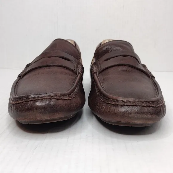 Frye Men's Brown Leather Penny Slip On Loafers Size 10