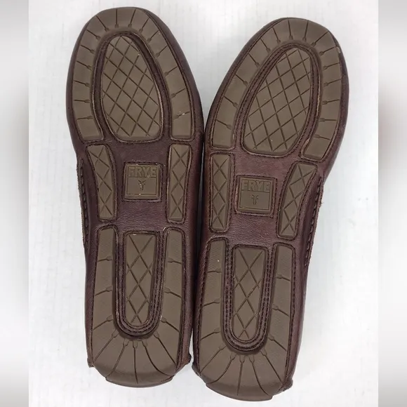 Frye Men's Brown Leather Penny Slip On Loafers Size 10
