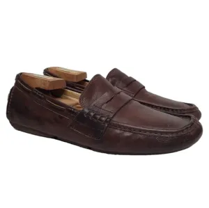 Frye Men's Brown Leather Penny Slip On Loafers Size 10