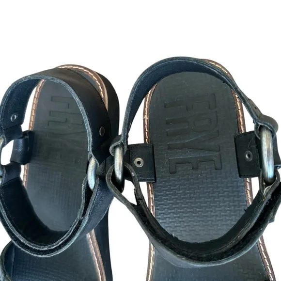 FRYE Quinn Woven Harness Vegan Sheep Leather Sandals