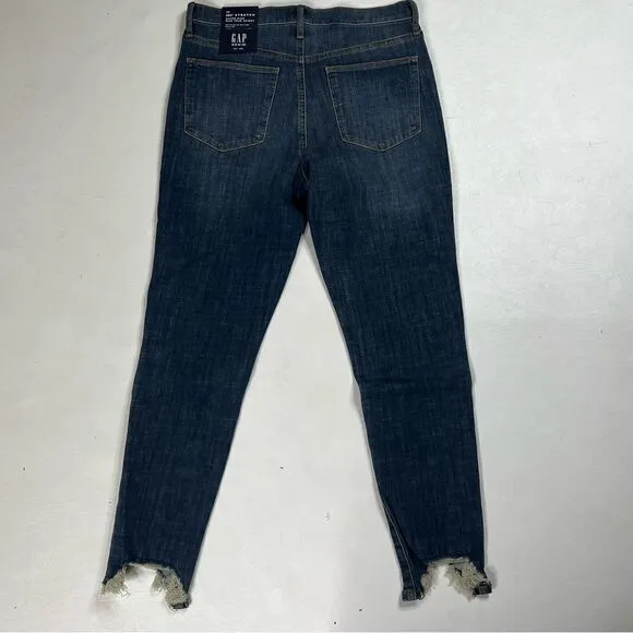 Gap | NWT Super High Rise True Skinny Raw Hem Button Fly Jeans