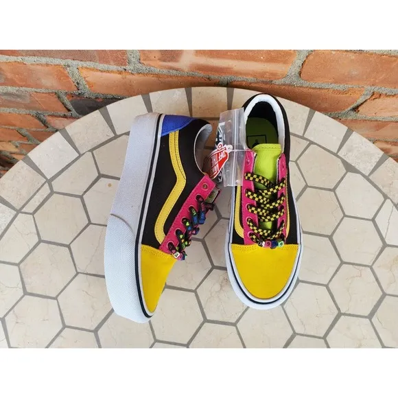 Girls 4Y GS Vans Old Skool Platform Vans Beads Multi White VN0A3B3U21X YOUTH