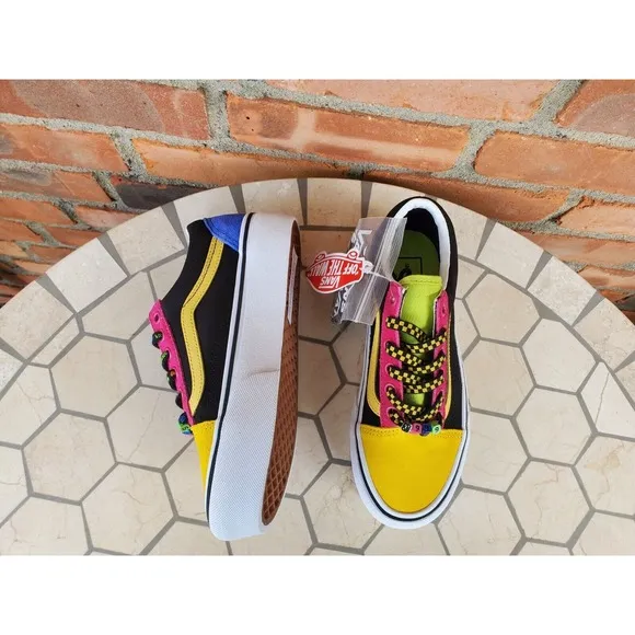 Girls 4Y GS Vans Old Skool Platform Vans Beads Multi White VN0A3B3U21X YOUTH