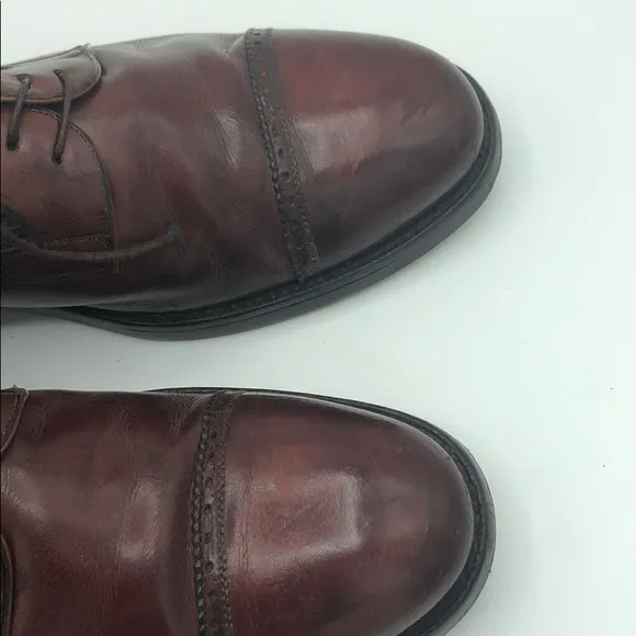 G.M. ENDLESS CAP TOE LEATHER SHOES 9