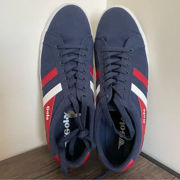 Gola Varsity Classic CMA331 Low Top Men’s Size US 13 Navy Red &amp; White Sneakers
