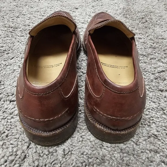 Gravati Shoes Mens 9.5 Penny Loafer Leather Slip On Classic Professional Brown