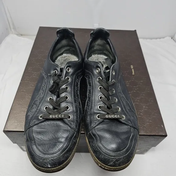 Gucci Microguccissima Soft/Miro Blue Logo Sneakers Men's Size 9.5 READ DESC**