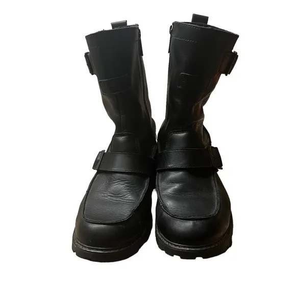 HARLEY-DAVIDSON Leather Street Boots in Classic Black Size 8.5 —Men’s