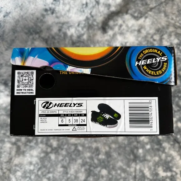 Heelys Pro 20 Drips Wheeled Shoes - Youth 6 NIB