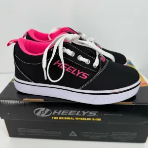 Heelys Pro 20 Skate Shoe Size 4 Youth/5 Women’s Black Pink Removable Wheels