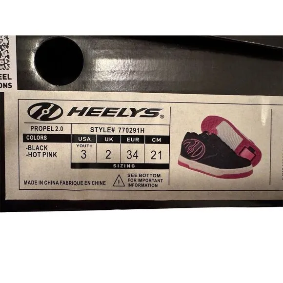 Heelys Propel 2.0 Unisex Kids Skate Shoes Multicolor Size 3 US