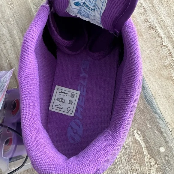 Heelys Wheeled Sneakers Purple Youth 5 Women 6 Skate Shoes NEW Includes Key Y2K