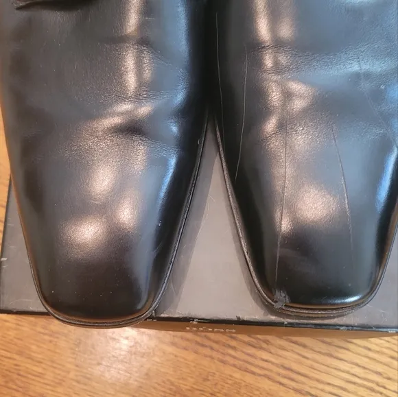 Hugo Boss Black Genuine Leather Lace Ups Dress Oxford Shoes Size 13
