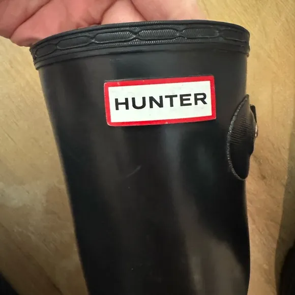 Hunter Boots Black Classic Kids Boots size 4 kids  or Women's boots 5