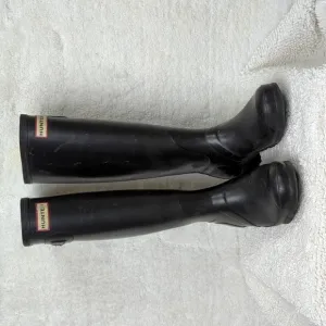 Hunter Classic Rainboot Womens 7 Black Boots 16&quot; high