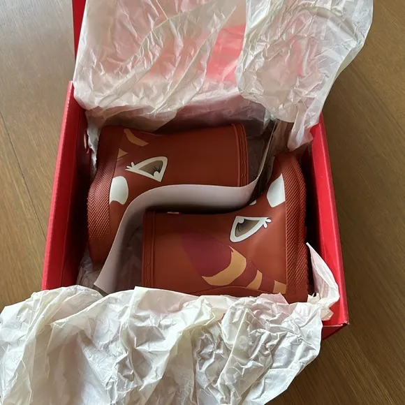Hunter Kids First Classic Panda Wellington Boots Red Panda Face