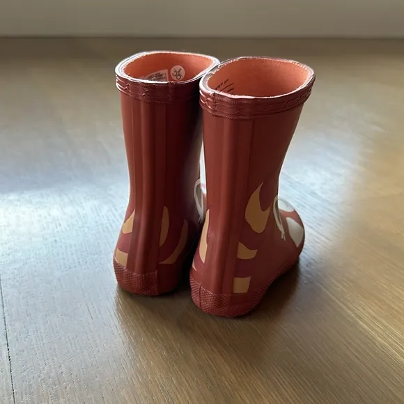 Hunter Kids First Classic Panda Wellington Boots Red Panda Face