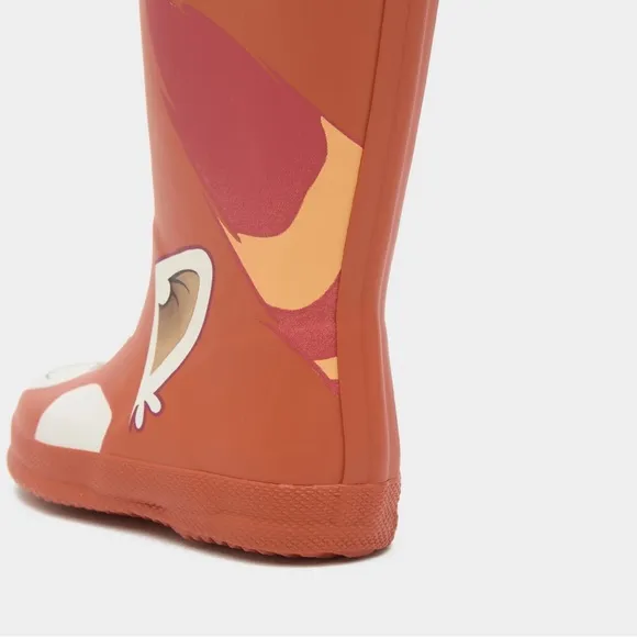 Hunter Kids First Classic Panda Wellington Boots Red Panda Face