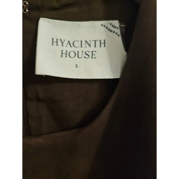 Hyacinth House Chocolate brown Faux Suede Billie Mini Dress sleeveless sz large