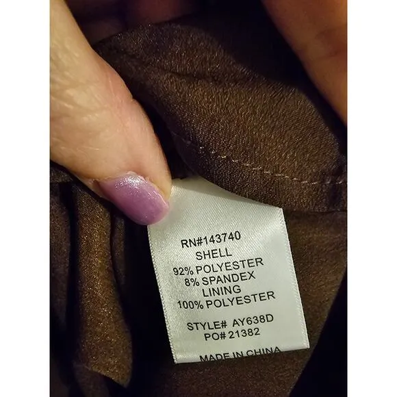 Hyacinth House Chocolate brown Faux Suede Billie Mini Dress sleeveless sz large