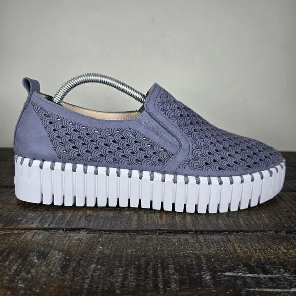 Ilse Jacobsen Hornbaek Tulip Womens Size 8 EU 38 Platform Loafer Shoes Blue