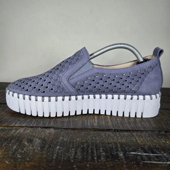 Ilse Jacobsen Hornbaek Tulip Womens Size 8 EU 38 Platform Loafer Shoes Blue