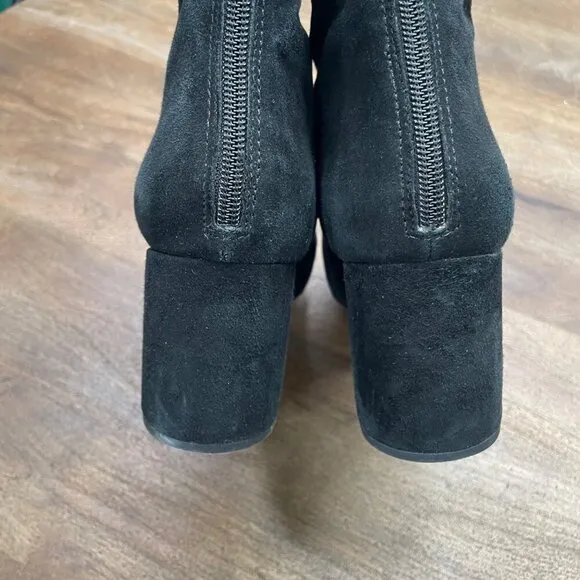 J.Crew Ankle Boots Women's Size 8 Black‎ Suede Leather