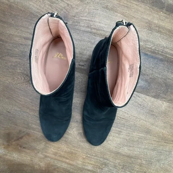 J.Crew Ankle Boots Women's Size 8 Black‎ Suede Leather