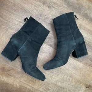 J.Crew Ankle Boots Women's Size 8 Black‎ Suede Leather
