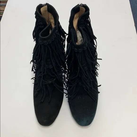 Jean Michel Cazabat fringe suede heeled boots