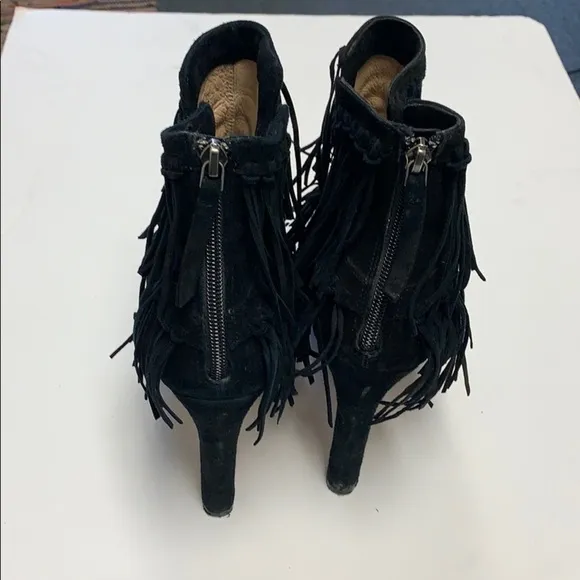 Jean Michel Cazabat fringe suede heeled boots