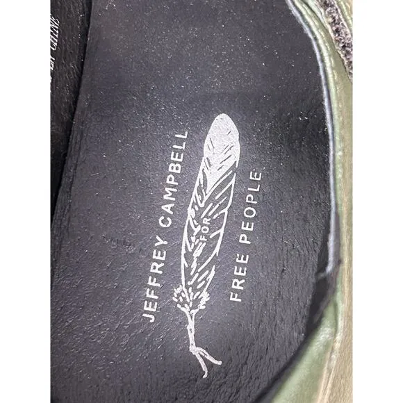 Jeffrey Campbell Piper Free People Mary Jane Platform Shoes Women size 8.5 Green