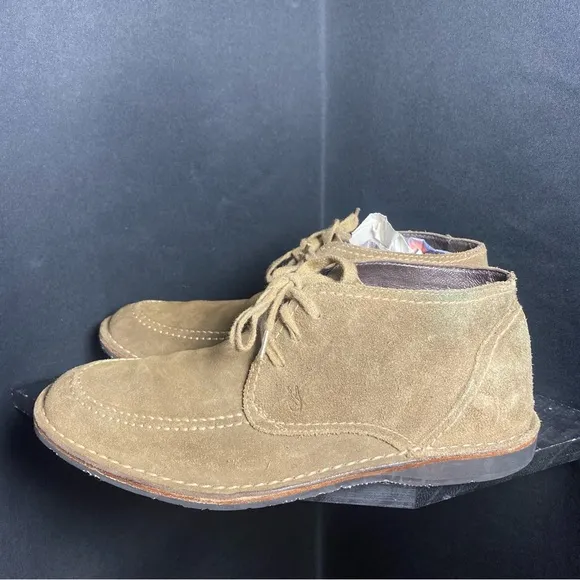 John varvatos brown suede chukka lace boots