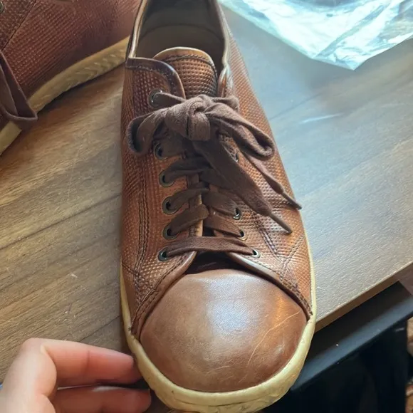 John Varvatos Star USA Leather Hattan Low Top Sneakers Shoes Men’s Sz 8 M
