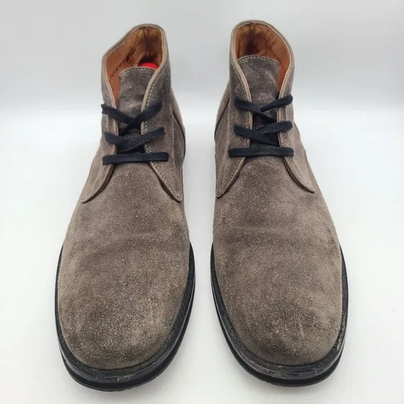 John Varvatos USA BROOKLYN Chukka Boot Suede Shoe Dark Brown Black Men’s US 13