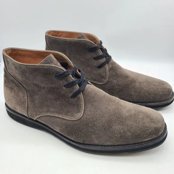 John Varvatos USA BROOKLYN Chukka Boot Suede Shoe Dark Brown Black Men’s US 13