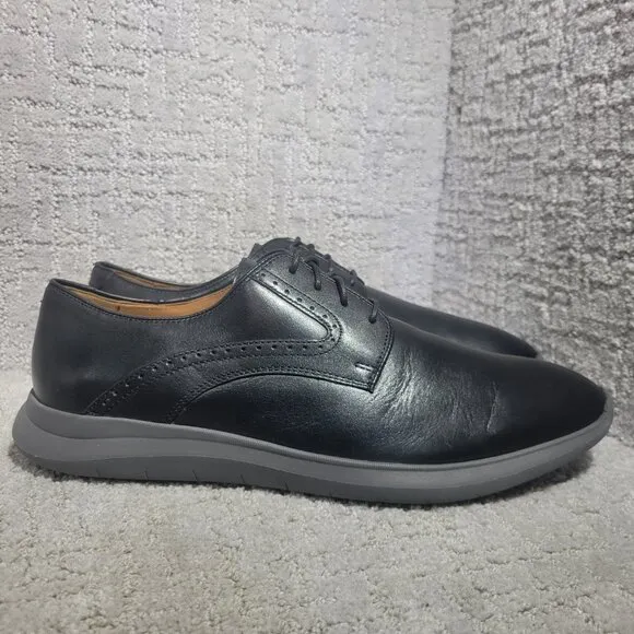Johnston &amp; Murphy Hennings Men's Size 11M Black Full Grain Leather Oxford Shoes