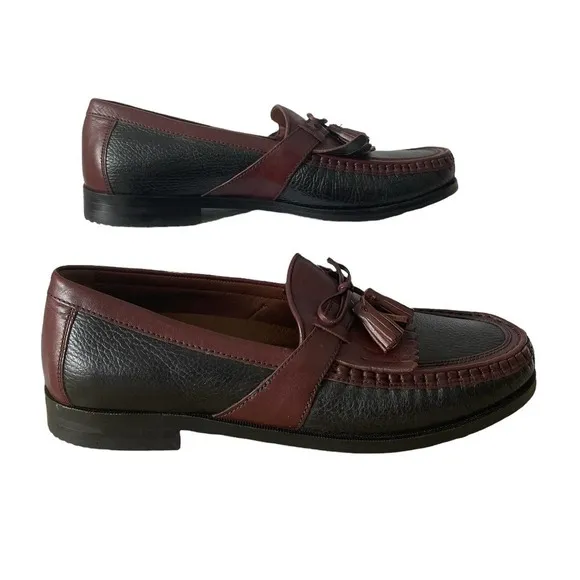 Johnston &amp; Murphy Men G5 Aragon II Kitie Tassel Loafer Leather Black Brown 9N