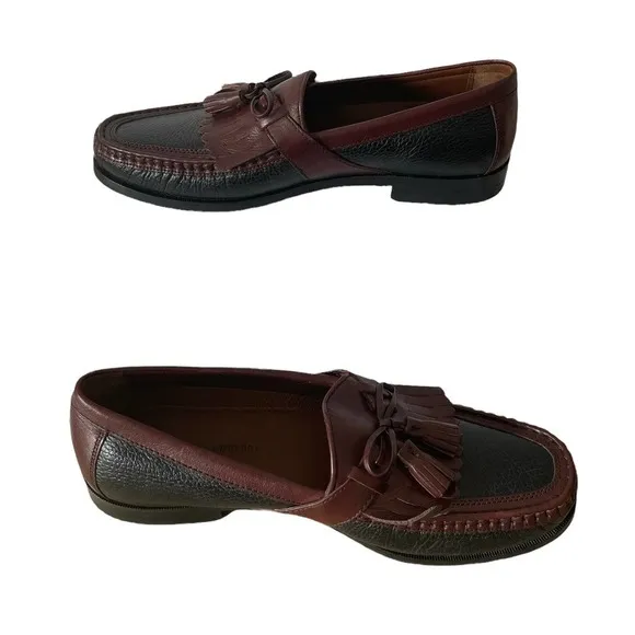 Johnston &amp; Murphy Men G5 Aragon II Kitie Tassel Loafer Leather Black Brown 9N