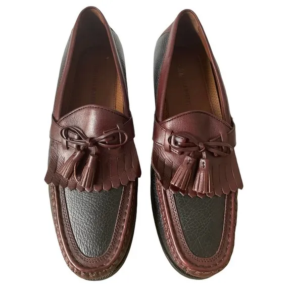 Johnston &amp; Murphy Men G5 Aragon II Kitie Tassel Loafer Leather Black Brown 9N