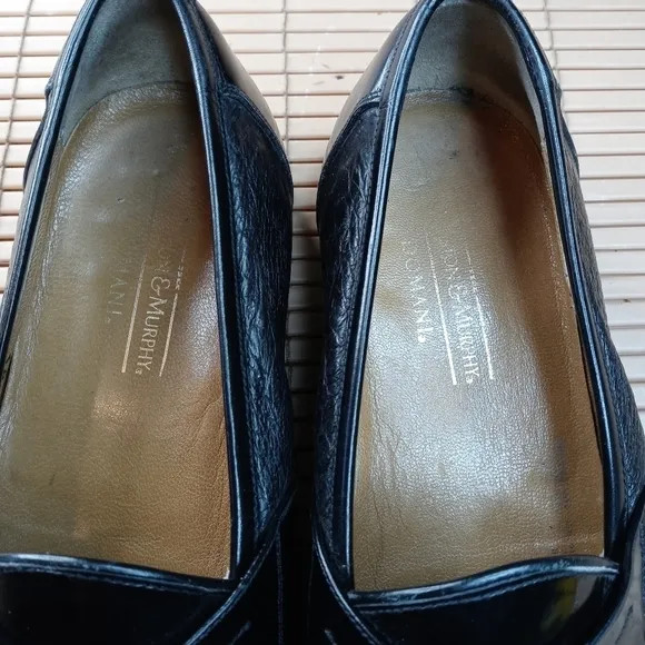 Johnston Murphy Domani Black Leather kiltie tassel Loafer made in Italy …