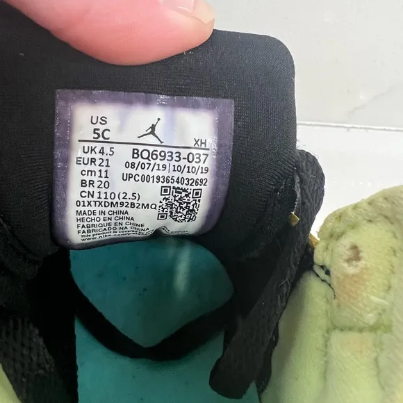 Jordan 1 Mid Se Baby Boys Shoes Size 5C &amp; 7C Color: Volt/Yellow/Black/Teal